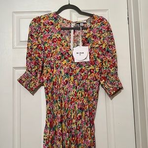 RIXO x Target Floral Print Puff Sleeve Maxi Dress